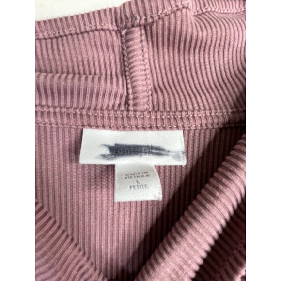 J. Jill Ribbed Knit Tunic Top size Large Petite‎ Pink - Picture 2 of 6